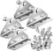 Vepagoo 10mm Ball Stud Mounting Bracket, Gas Struts Lift Support Bracket Ball Stud, 4pcs L-Type and 20pcs Screws (Only Fits 10mm Ball Head), Silve...