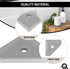 Questech 5" Soap Dish, Corner Shelf for Inside Shower, Retrofit Shower Organizer for Tiled Walls, Corner Soap Holder Bathroom Accessories, Geo Fla...