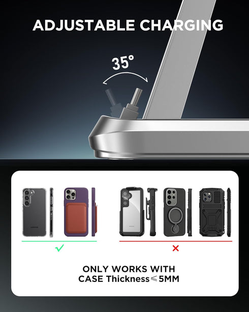 3 in 1 Charging Station for Samsung Devices, 36W Super Fast Charger Via USB C, Galaxy Watch Charger for Samsung Galaxy Watch Ultra/7/6/5/4/3, Gala...
