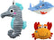 Squeaky Plush Dog Toy Pack for Puppy, Small Stuffed Puppy Chew Toys 3pcs Dog Toys for Small breeds with Squeakers, Cute Soft Pet Toy for Small Med...