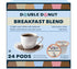 Double Donut Breakfast Blend Fresh Medium Roast Coffee SingleServe Pods for Keurig K Cup Brewer Machines 24 Capsules per Box...