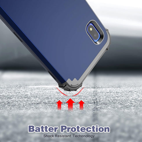 IDweel for Galaxy A10E Case with Tempered Glass Screen Protector, for Galaxy A10E, Hybrid 3 in 1 Shockproof Slim Heavy Duty Protection Hard PC Cov...