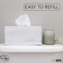 Ilyapa Wood Tissue Box Cover Rectangular - Rustic Farmhouse White Wooden Tissue Holder...