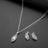 Bride Simple Crystal Necklace Earrings Set Women Bridal Wedding Jewelry Sets Rhinestone Choker Necklace Prom Jewelry Set for Women (Silver 3)...