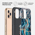 BURGA Phone Case Compatible with iPhone 11 PRO - Hybrid 2-Layer Hard Shell + Silicone Protective Case -Crystal Blue Teal Turquoise Marble - Scratc...