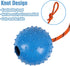 2 Pack Dog Ball, K9 Ball, Solid Rubber Ball on Rope for Reward, Fetch, Play(Blue and Red)...