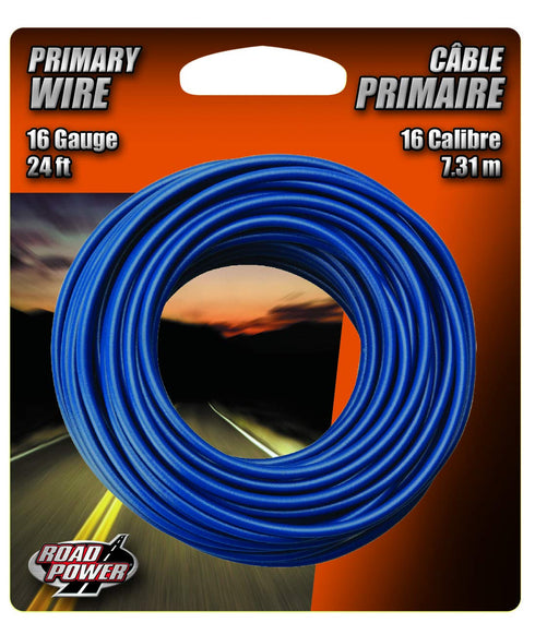 Coleman Cable 55668233 16-Gauge 24-Foot Automotive Copper Wire; Blue...