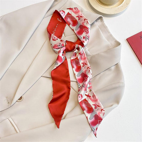 4 Pack Purse Scarf for Bags Silk Head Scarf for Hair Handbag Women Scarfs Band Hair Neck Scarves Fashion Gifts,05...