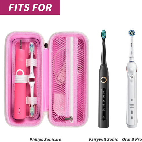 Toothbrush Travel Case Compatible with Oral-B Pro 1000, 2000, 3000, 3500, 1500/ for Philips Sonicare ProtectiveClean 4100 5100 Electric Toothbrush...
