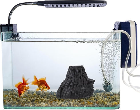 Toddmomy Volcano Fake Volcano Aquarium Decor Fish Tank Landscape Fish Tank Cat Scratching Elephant Aquarium Mountain Cave Small Fish Tank Mini Air...