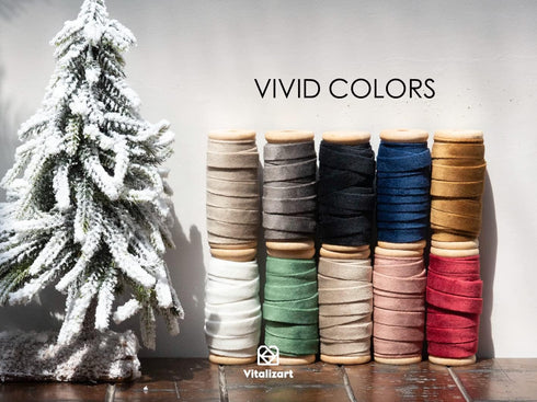Vitalizart Velvet Ribbon Pink White Set 3/8" x 15Yd Wooden Spool Fabric Trim Eco-Friendly 3 Rolls * 5Yd for Christmas Wreath Decoration Handmade C...