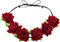 Lystaii Rose Headband Red Rose Flower Crown Woodland Hair Wreath for Valentines's Day Halloween Festival Cosplay...