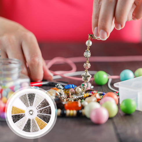 3000 Pcs Crimping Beads Kit for Jewelry Making, 1.5mm/2mm Mini Copper Seed Beads Multicolor Round Metal Spacer Beads Jewelry Findings for Bracelet...