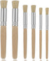 6Pcs Wooden Stencil Brushes, Natural Bristle Stencil Brushes for Acrylic Painting, Oil Painting, Watercolor Painting, Card Making, DIY Art Crafts ...