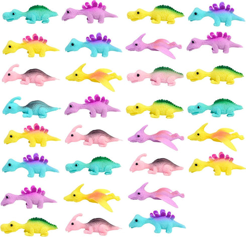Slingshot Dinosaur Finger Toys, Mini Rubber Dino Figures Finger Sling Shot Toys, Flying Games Party Favors Gift Toy, Funny Gag Gifts for Kids Teen...