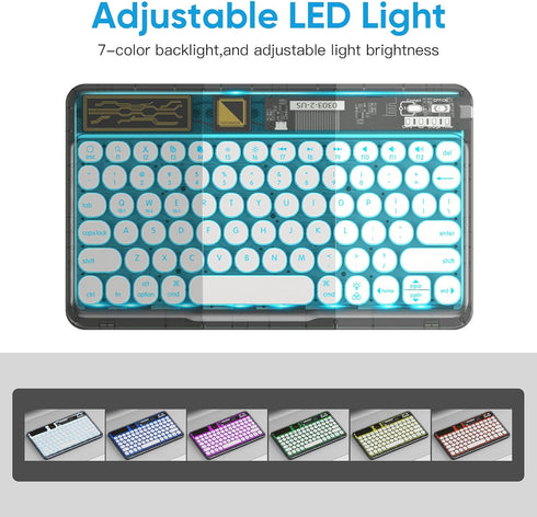 OMOTON Bluetooth Keyboard for iPad, Wireless Keyboard for PC Tablet Phone Computer, Rechargeable Multi-Device Keyboard, Compatible with iOS Androi...