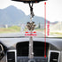H&D HYALINE & DORA Crystal Maple Leaf Car Pendant Lucky Hanging Rearview Mirror Ornament Car Interior Decor Accessories...