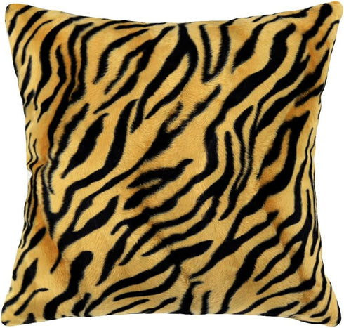 WOMHOPE® 4 Pack - 18" x 18" Short Faux Fur Cushion Decorative Pillow Covers Animal Theme Print Style Square Throw Pillowcase Cushion Covers for So...