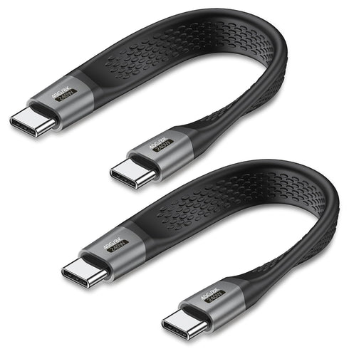 2-Packs Short USB C Cable, (5inch) Thunderbolt 4 USB 4 Cable with 40Gbps Data Transfer 240W PD Fast Charging 8K@60Hz, Compatible for iPhone 15 Pro...