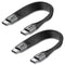 2-Packs Short USB C Cable, (5inch) Thunderbolt 4 USB 4 Cable with 40Gbps Data Transfer 240W PD Fast Charging 8K@60Hz, Compatible for iPhone 15 Pro...