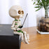 Fishing Skeleton Statue,Skull Figurines for Pond Fountain Waterfalls Poolside,Funny Sculpture for Halloween Holiday,Decor for Garden Home...