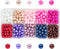 Mandala Crafts 6mm Multicolor Pearl Beads for Bracelet Making Beads - Glass Beads with Holes Fake Pearls for Crafts Vase Filler - 500 Faux Round P...