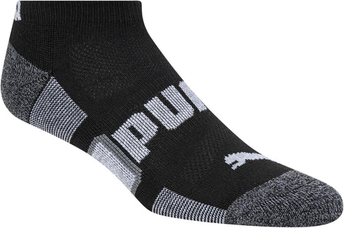 PUMA Kids' Big Boys' 6 Pairs Low Cut Socks, Black Combo, 9-11...