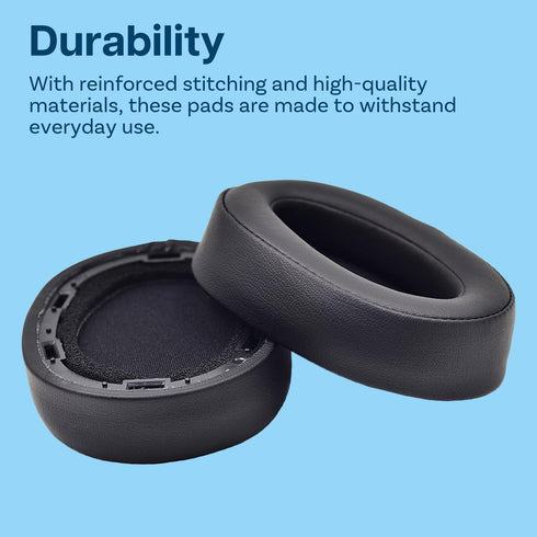 Ear Pads Replacement for Sony WH-H900N / Sony MDR-100ABN Noise Cancelling Headphone by MMOBIEL - Memory Foam and Protein PU Ear Pad Cushions - Noi...