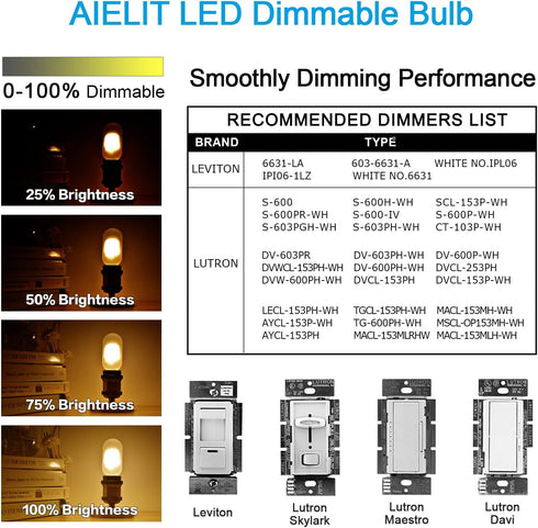 T45 Frosted LED Light Bulb 40 Watt Equivalent, 2700K Warm White, 4W Tubular T14 E26 LED Bulbs Dimmable for Ceiling Pendant Chandelier Lights Floor...