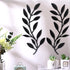 2 Pieces Metal Tree Leaf Wall Decor Vine Olive Branch Leaf Wall Art Wrought Iron Scroll Above The Bed, Living Room, Outdoor Decoration (Black)...