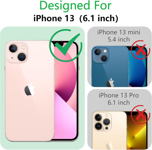 OOK Magnetic Case for iPhone 13 with Kicstand?Compatible with Magsafe? Built-in Camera Stash Stand Slim Translucent Matte Case for iPhone 13, Blac...