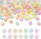 350Pcs 10mm Faceted Acrylic Round Beads Cute Candy Beads Kawaii Round Ball Loose Spacer Beads for Girls Crafts DIY Bracelet Keychain Jewelry Makin...