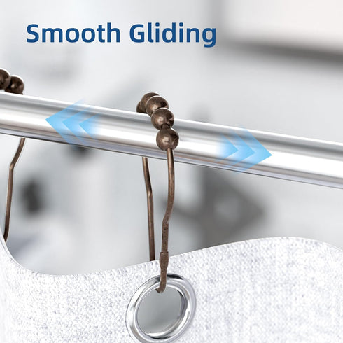 Titanker Shower Curtain Hooks Rings, Rust-Resistant Metal Shower Curtain Hooks for Bathroom Shower Rods Shower Hooks Shower Rings for Curtain - Se...