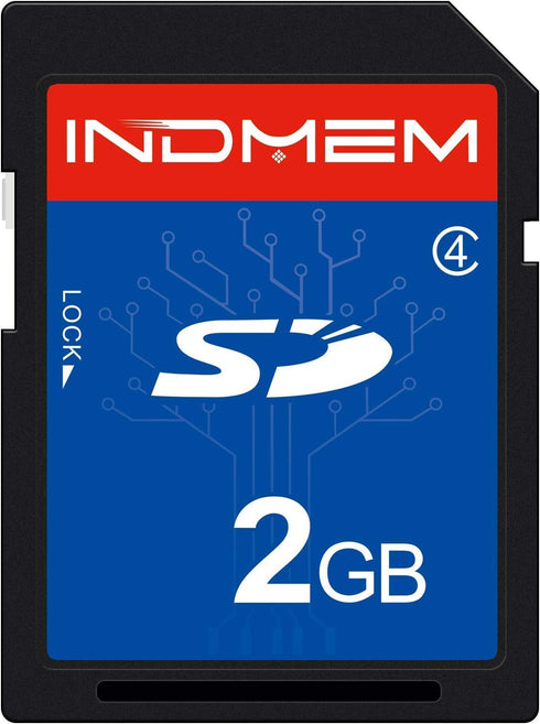 INDMEM SD Card 2GB Class 4 Flash Memory Card 2G SLC Stanard Secure Digital Cards (1PC)...