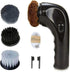 Shoe Buffer Kit Electric Shoe Polisher Brush Shoe Shiner Dust Cleaner Portable Wireless Leather Care Kit for Shoes, Bags, Sofa (Black)...