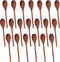 HANSGO 20PCS Long Handle Wooden Spoons, Wooden Tasting Spoons 10" Large Mixing Cooking Oval Spoons (Dark Brown)...