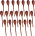 HANSGO 20PCS Long Handle Wooden Spoons, Wooden Tasting Spoons 10" Large Mixing Cooking Oval Spoons (Dark Brown)...