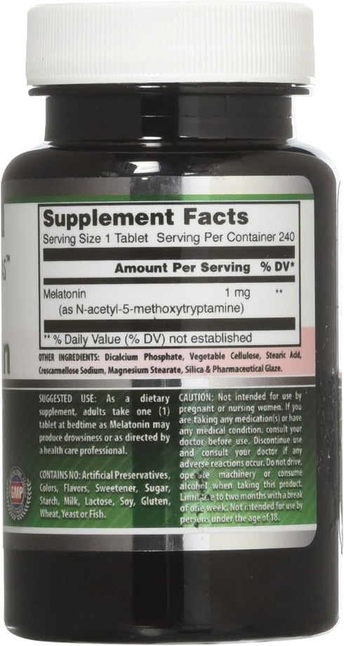 Amazing Formulas Melatonin 1 Mg Tablets (Non GMO,Gluten Free) - Best Choice of Natural Sleep Aid Supplement – Promotes Calming and Relaxing Effect...