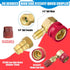 R1234yf Adapter R1234yf to R134a Quick Coupler High Low Side Ac Fitting Adapter with Valve Core Hose Seal Thimble Valve Core Remover for Car AC Ai...