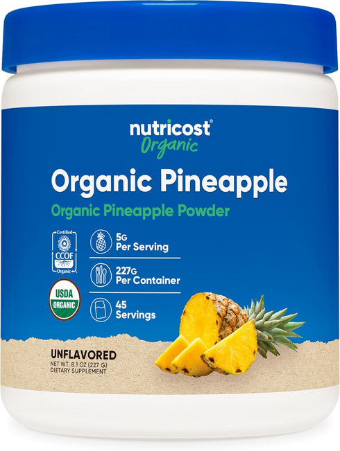 Nutricost Organic Pineapple Powder (8 OZ) - USDA Certified Organic, Pineapple Juice Powder, Gluten Free...