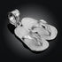 925 Sterling Silver 3d Flip Flops Summer Charm Sandal Pendant...