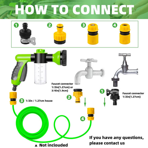 Pup Jet Dog Wash Hose Nozzle Foam Sprayer Dog Horse Sprayer Wash Hose Attachment Soap Dispenser Bottle Nozzle Sprayer Washing Shower Pet Bathing T...