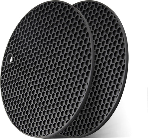Wapodeai 2pcs Silicone mats for Kitchen Counter,Pot Holders,Silicone mat,Trivet,hot Pads,potholders for Kitchens,trivets for hot pots,Holders,Flex...