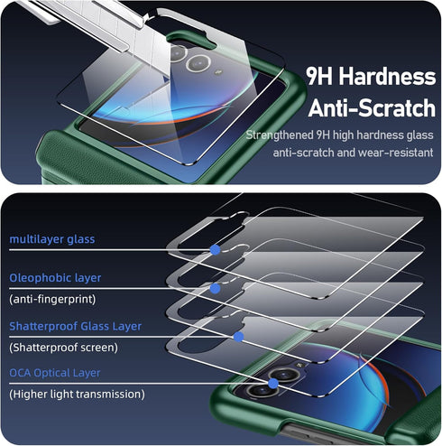 for Motorola Razr Plus Case, Built-in Screen Protector & Magnetic Hinge Protection & Ultra Thin Matte PC Shockproof Phone Cover Smartphone Case fo...