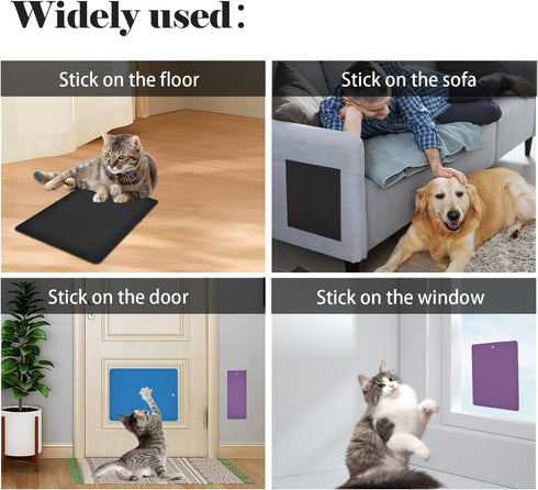 6 PCS Cat Nail File Scratcher,11.0x14.9''Nail File for Cats Scratch Liner,Cat Nail Scratching Strips with Hanging Hole Peel Stick Kitten Scratchin...