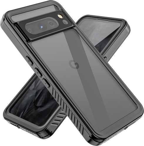 for Google Pixel 8 Pro Case Waterproof IP68 Certified Dustproof Shockproof Built-in Screen Protector Full Body Case for Pixel 8 Pro 6.7" 2023 Blac...