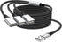 USB Splitter Y Cable 6FT,USB 1 Male to 3 Female Extension Cord Connector,USB Y Splitter USB Port Extender Hub,Data&Charger Power Split Adapter for...