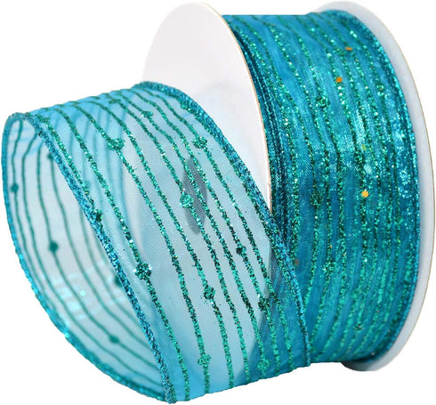 Morex Ribbon Twinkling Ribbon, 1.5" x 10 Yd, Turquoise...
