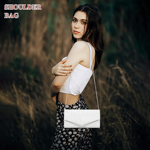 Women’s Evening Clutch Bag Elegant Cocktail Bridal Handbag Wedding Party Purse...