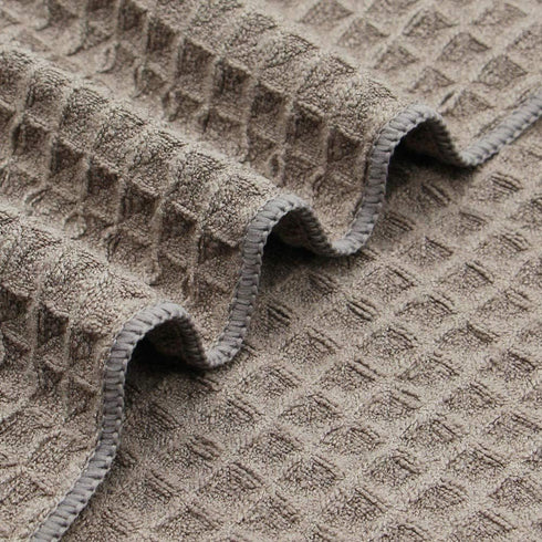 Microfiber Kitchen Cleaning Cloth Thick Dish Rags Waffle Weave Washcloths Dish Cloths Ultra Absorbent Odor Free 12inch X 12inch 6 Pack Gray...